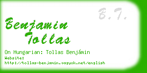 benjamin tollas business card